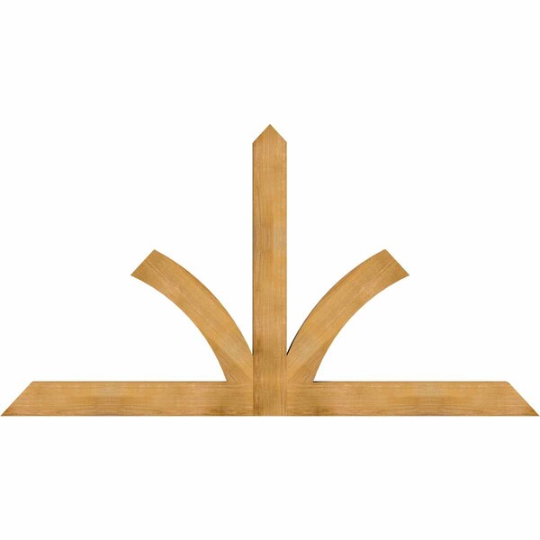 Ekena Millwork Richland Rough Sawn Timber Gable Bracket, Western Red Cedar, 96"W x 52"H x 4"D x 6"F, 13/12 Pitch GBW096X52X0406RIC00RWR - main